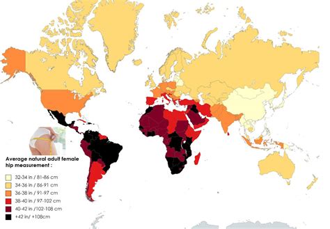 average booty size|Average size of womens butts around the world revealed